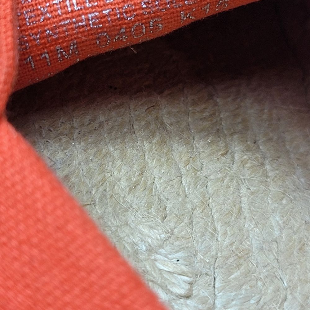 Tory Burch Cap-Toe Orange Blue Espadrilles Size 11 M - Picture 6 of 7